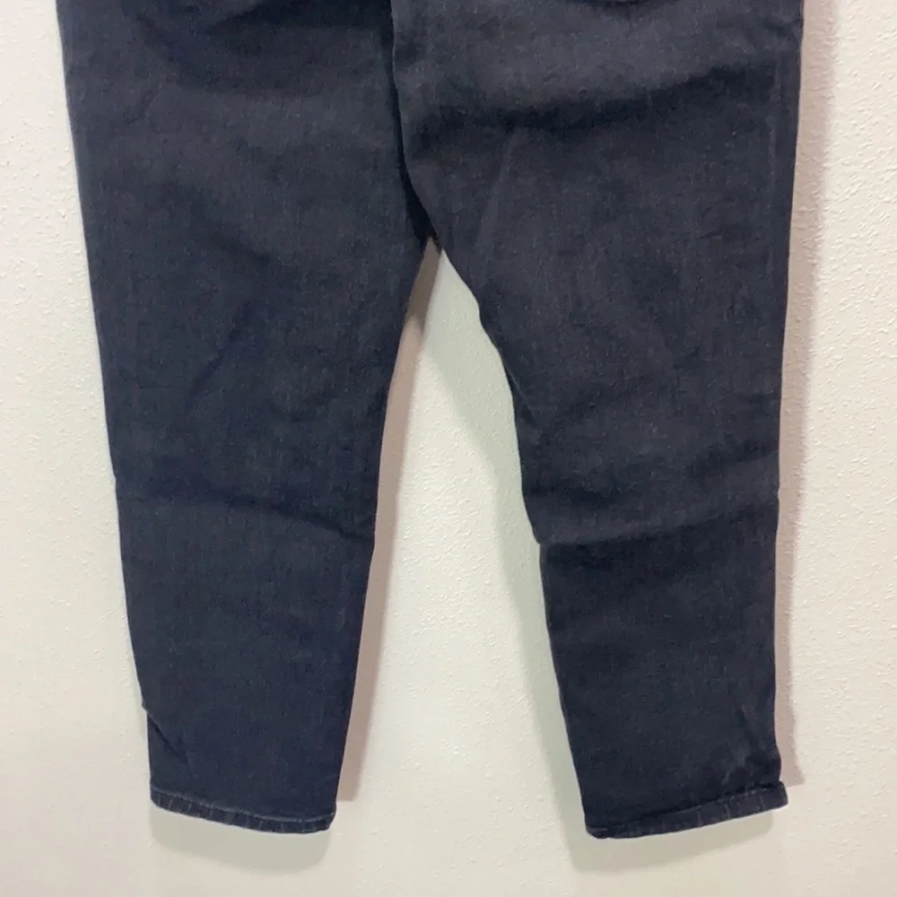 Express slim super high rise distressed jeans in black - Picture 6 of 14